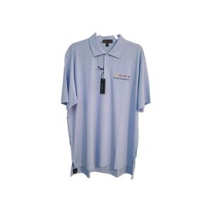 Peter Millar Summer Comfort Polo Shirt Mens L Arctic Blue GMC Accessories Golf
